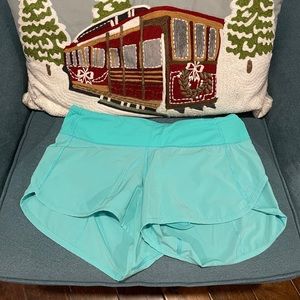 Lululemon turquoise shorts size 6
